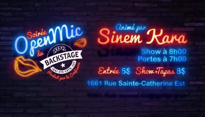 Soirée open mic du Backstage 