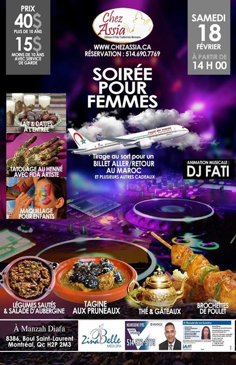 Soirée pour les femmes le Samedi 18 février