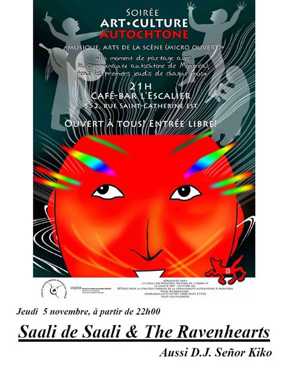 Soirée ART • CULTURE autochtone, 5 novembre / Native ART • CULTURE evening, November 5th
