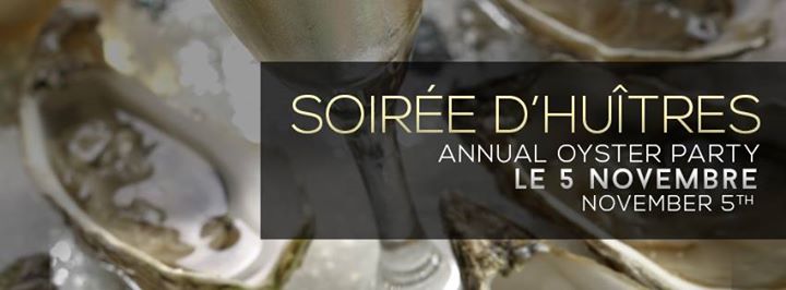 Soirée D'Huîtres Annuelle - 5 novembre @ Rib 'N Reef Steakhouse