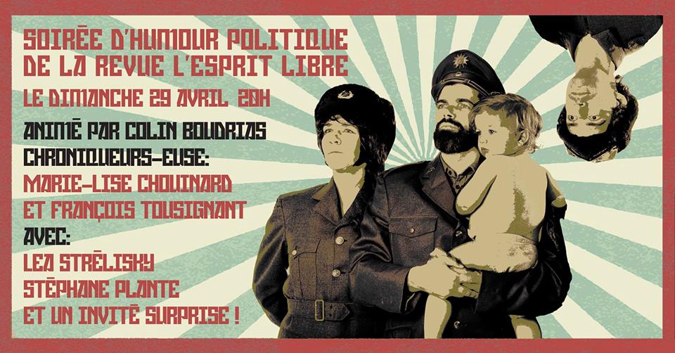 Soirée d'humour politique de L'Esprit libre - Avril 2018