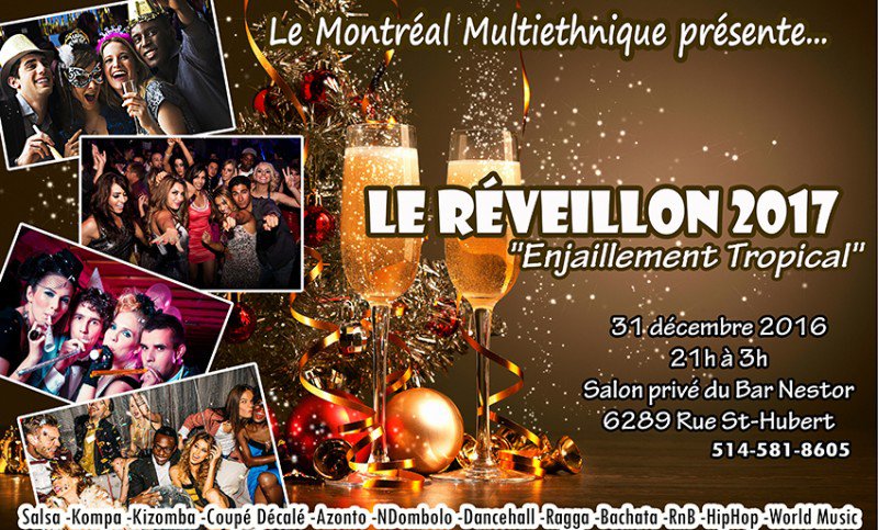 Soirée dansante du réveillon 2017 - Ambiance Multiethnque