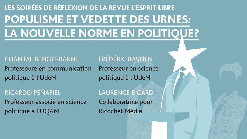 Soirée de réflexion : 'Populisme et vedettariat politique'