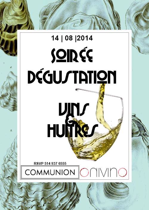 Soirée dégustation de vins et d'huitres