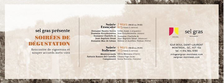 Soirée Vignerons et Dégustation SEL GRAS