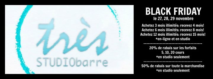 SOLDE BLACK FRIDAY SALE: le 27, 28 & 29