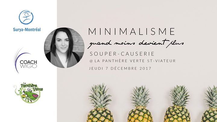 Souper-causerie : Minimalisme, quand moins devient plus