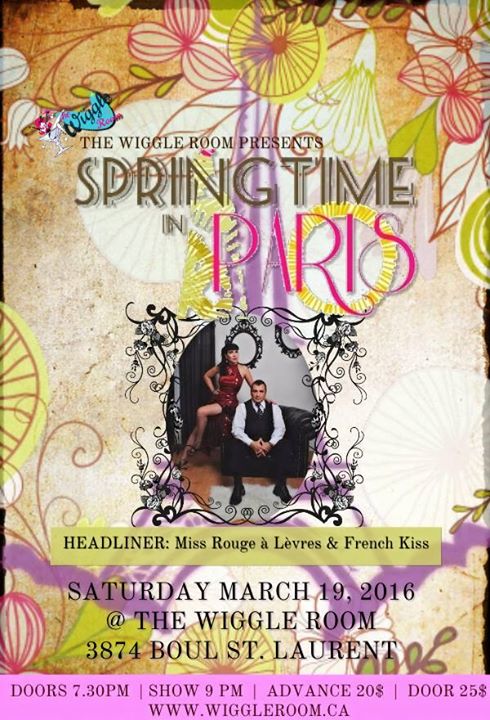 Springtime In Paris - Saturday March 19 at The Wiggle Room