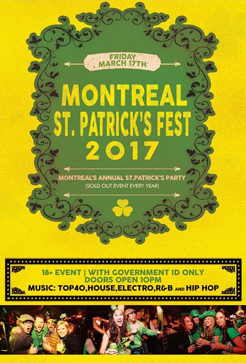 St Patrick's Day Party at Le CinQ - Montreal 2017