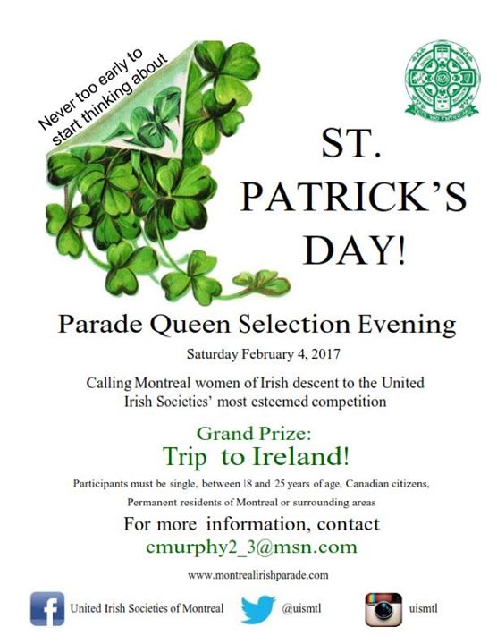 St Patrick's Parade Queen & Court Selection