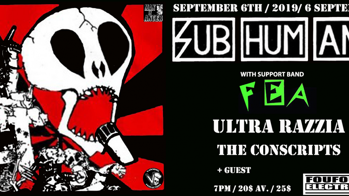 SUBHUMANS (U.K), FEA + invité(s)