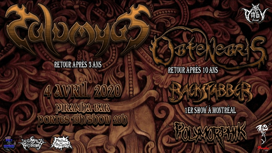 Talamyus, Obtenebris, Backstabber, Polymorphik + invité(s)