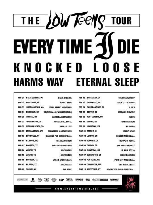 The Low Teens Tour ft. Every Time I Die, Knocked Loose & more