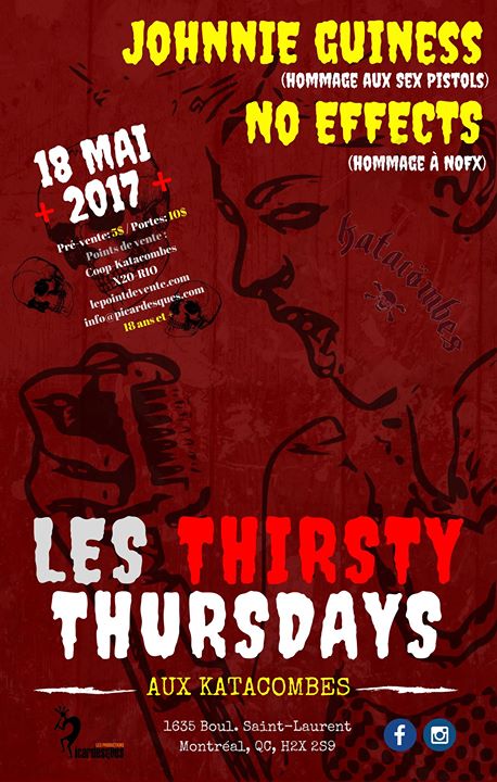 Thirsty Thursdays aux Katacombes : Johnnie Guiness & No Effects