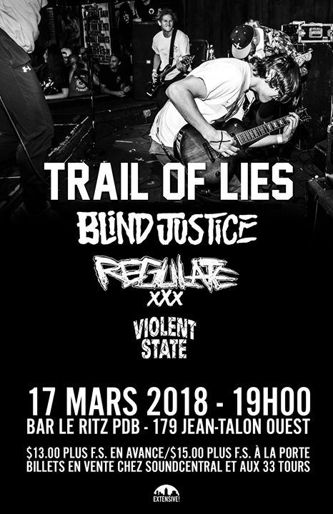 Trail Of Lies - 17 mars,2018 // Bar Le Ritz PDB