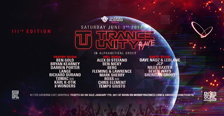Trance Unity Rave 2017 - Saturday June 3rd at Circus Afterhours