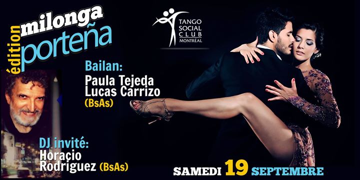 TSC Milonga édition porteña Bailan Paula y Lucas, DJ invité Horacio