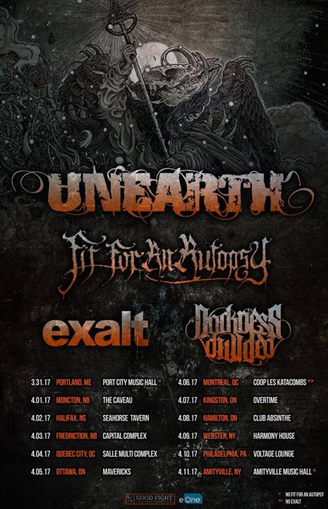 Unearth live in Moncton