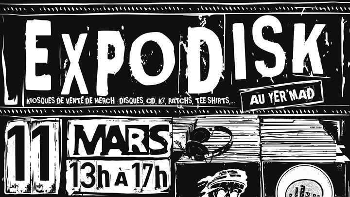 Vente de merch des bands de garage du Yer'Mad !