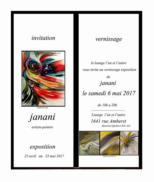 Vernissage de Janani au LLL.