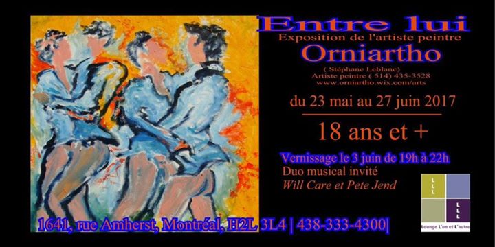 Vernissage de l'artiste peintre Stéphane Leblanc Orniartho