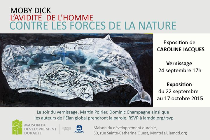 Vernissage de l'exposition Moby Dick de Caroline Jacques et échange avec les auteurs de l'Élan global