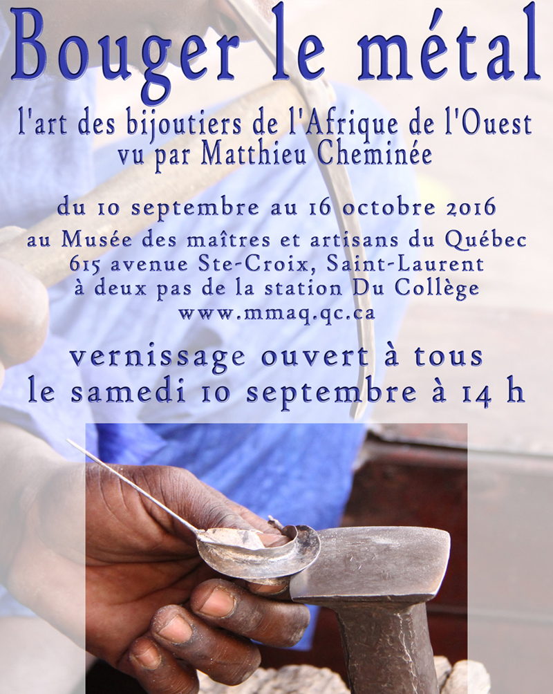 Vernissage exposition 'Bouger le métal, l'art des bijoutiers de l'Afrique de l'Ouest'