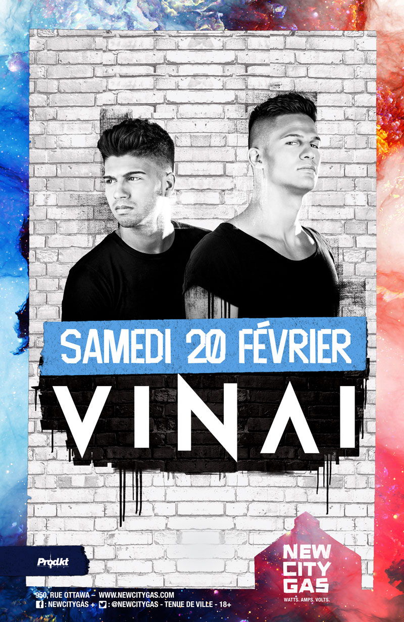 Vinai au New City Gas - Samedi 20 Fevrier