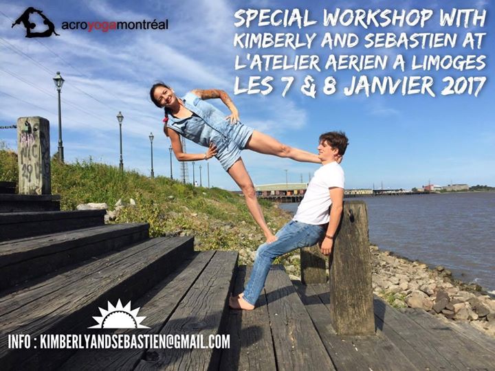 Workshops Limoges - AcroYoga Montréal - Kimberly&Sébastien