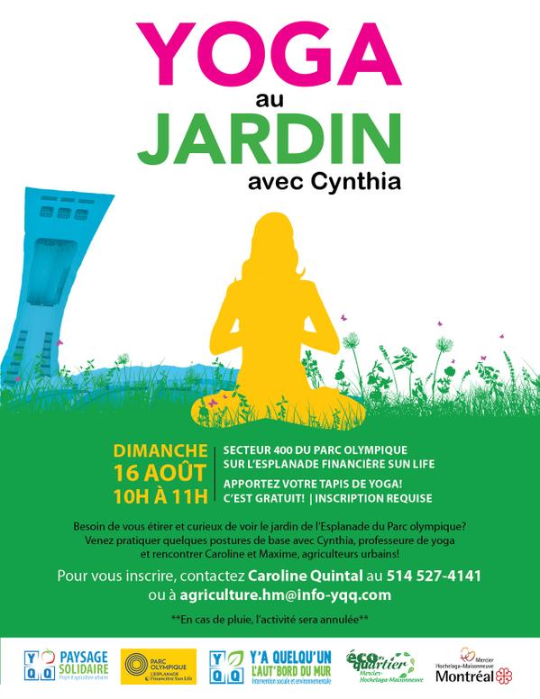 Yoga au jardin de l'Esplanade