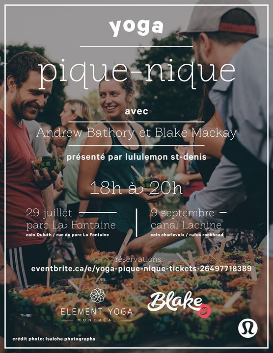 Yoga pique-nique en collaboration avec Andrew Bathory & Blake Mackay