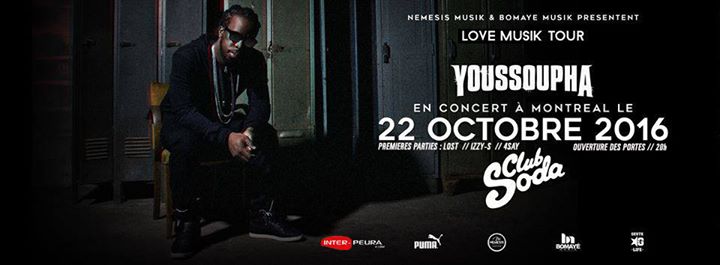 Youssoupha à Montréal le 22 Octobre 2016