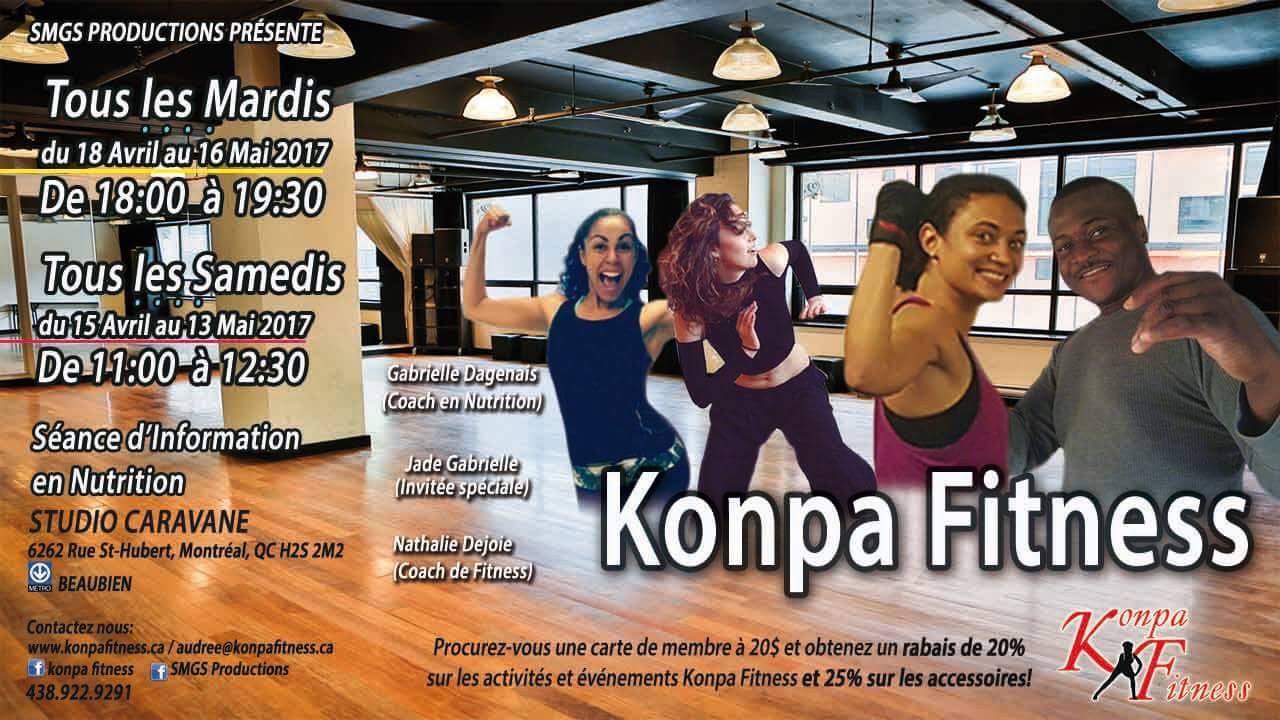 Konpa Fitness - Tous les Samedis et Mardis 15 avril au 16 mai 2017