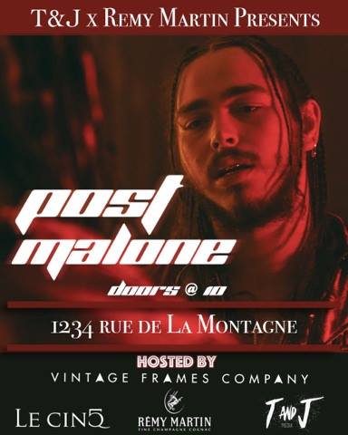 Post Malone party au Cinq