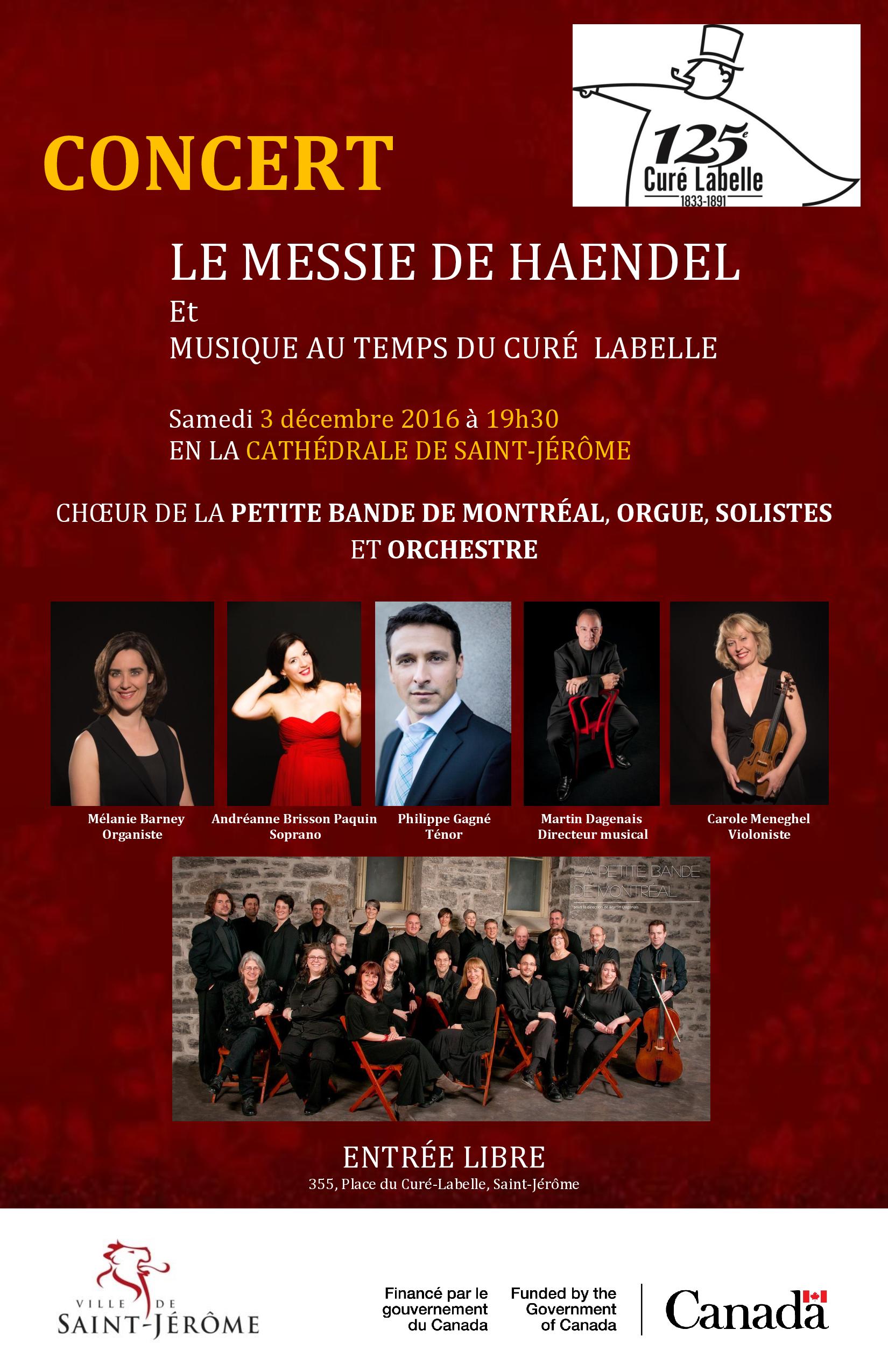 Le Messie de Haendel et musique au temps du Curé Labelle