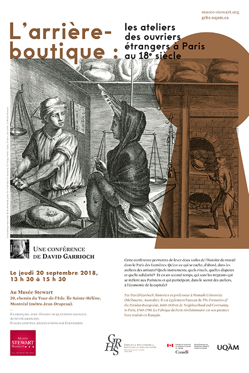 Conférence ???? L’arrière-boutique : Les ateliers des ouvriers étrangers à Paris au 18e siècle
