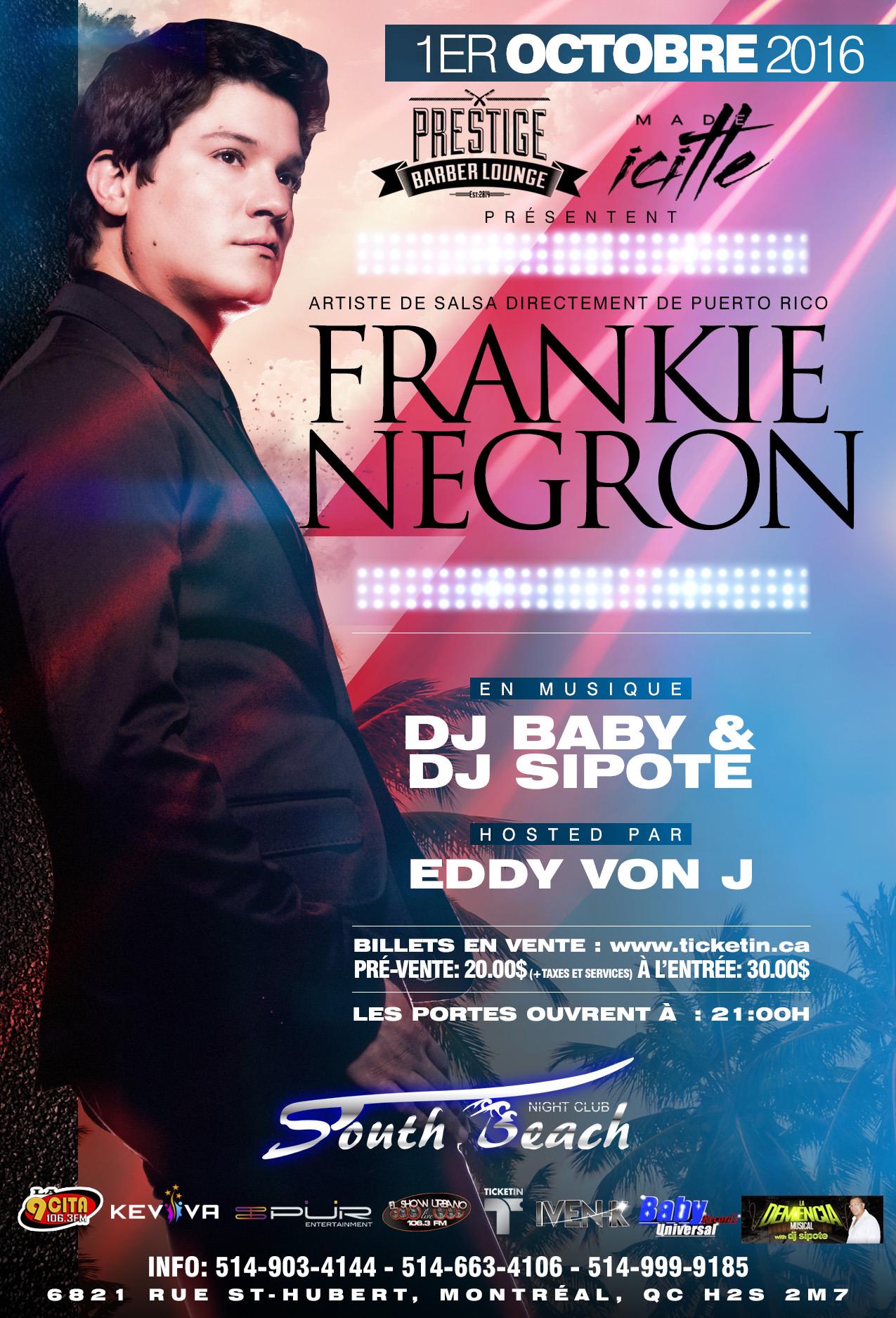 Frankie Negron a Montréal