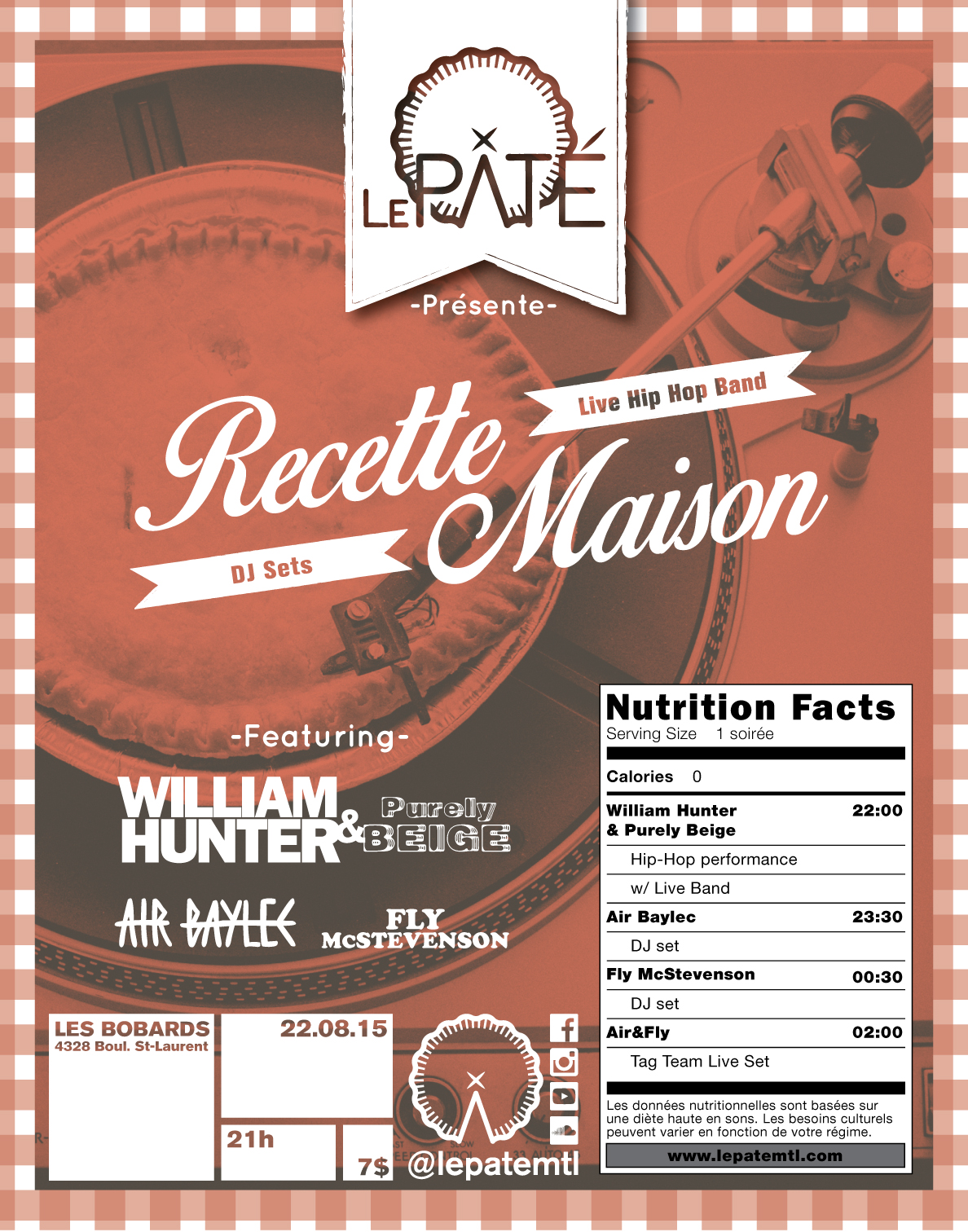 Le PÂTÉ présente: RECETTE MAISON - Live Hip-Hop Band & DJ sets