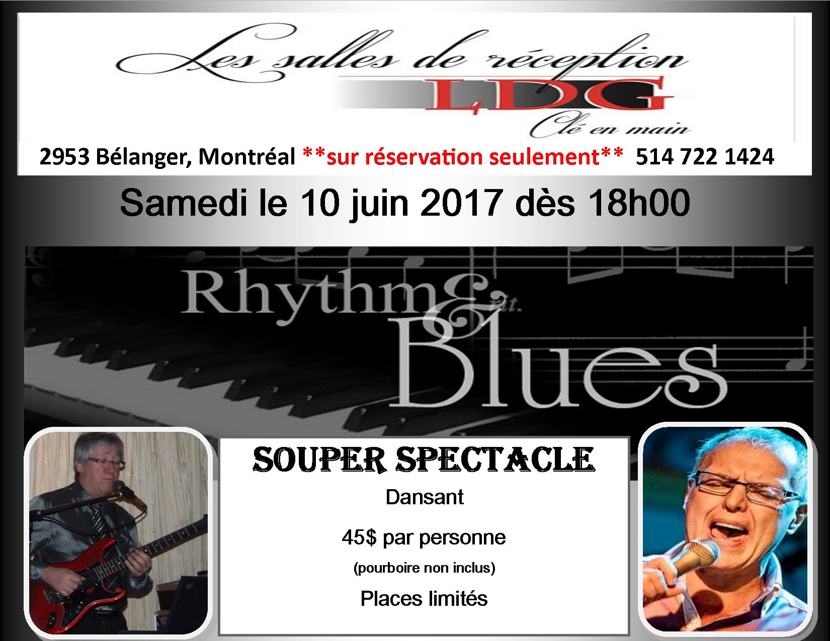 Soirée ''rythm'n blues'' souper spectacle