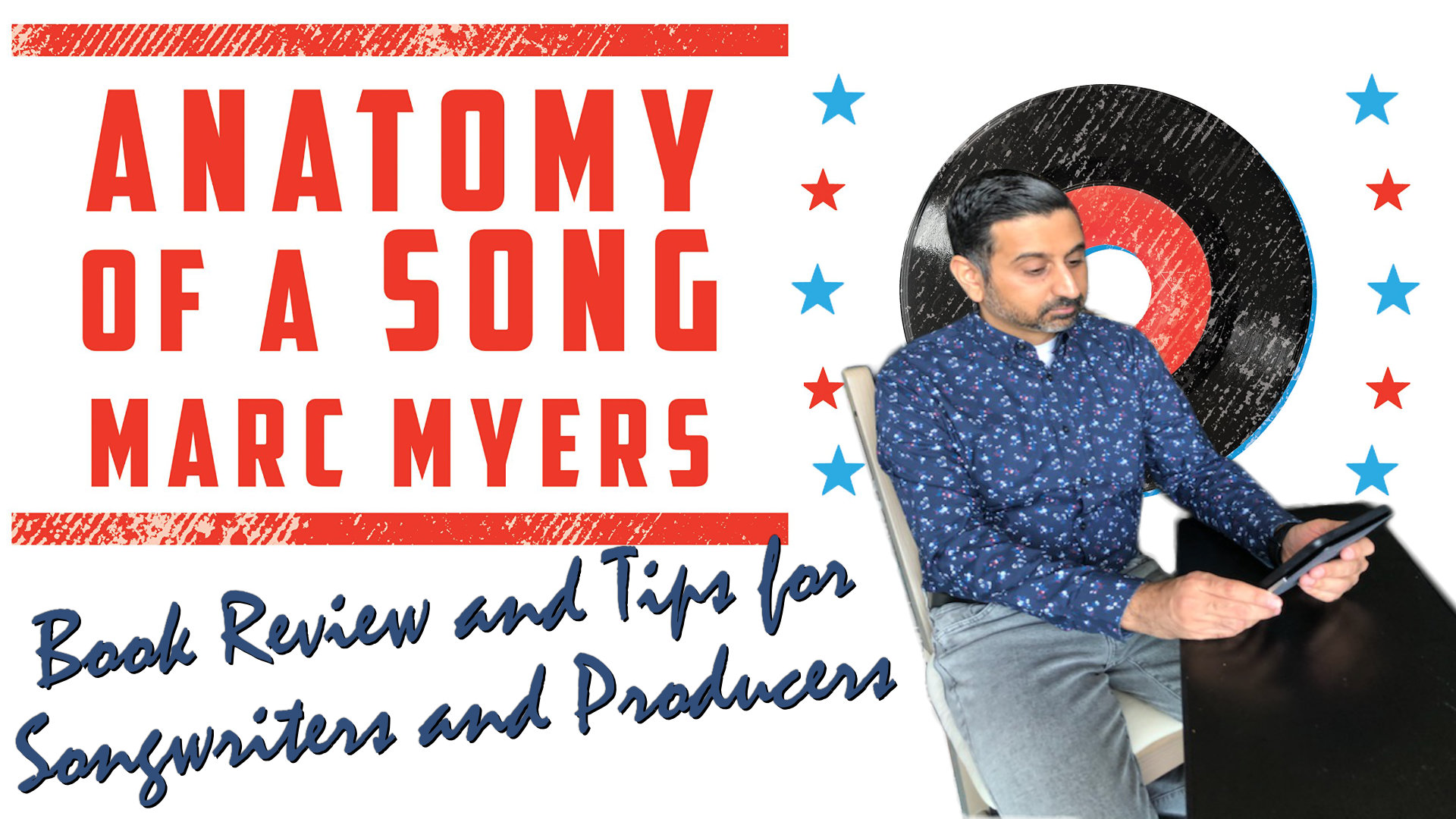 Anatomy of a Song book cover with Neel reading