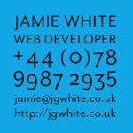 A great web designer: Jamie White, London, United Kingdom
