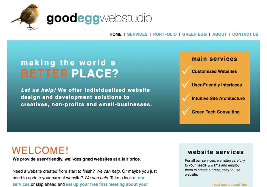 A great web design by Good Egg Web Studio, New Orleans, LA: 