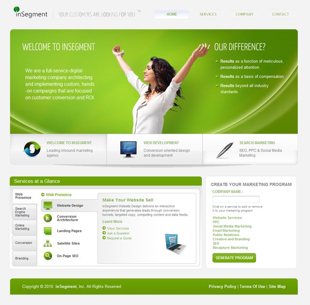 A great web design by inSegment, Inc., Boston, MA: 