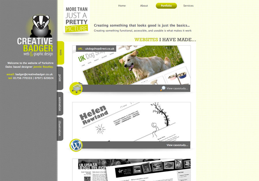 A great web design by Creative Badger, Yorkshire, United Kingdom: 
