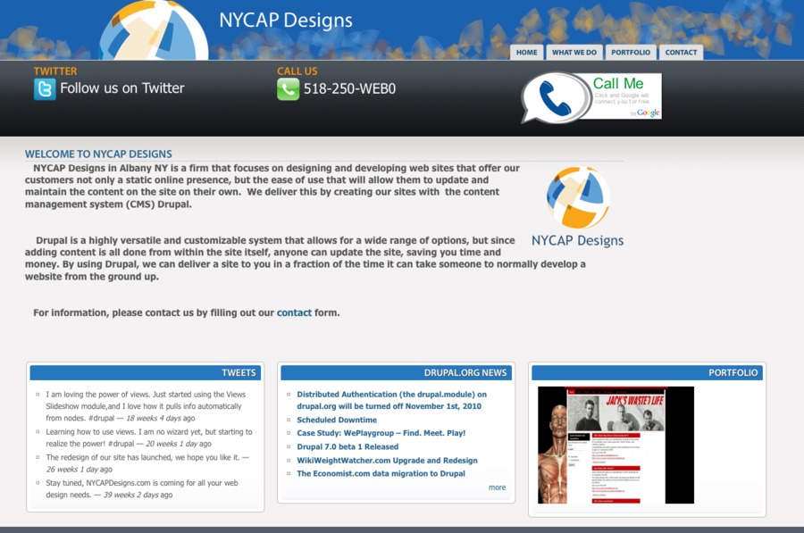 A great web design by NYCAP Designs, Albany, NY: 