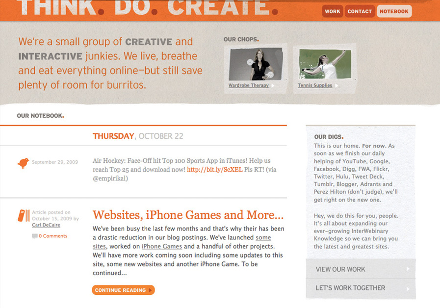 A great web design by Think.Do.Create., Columbus, OH: 