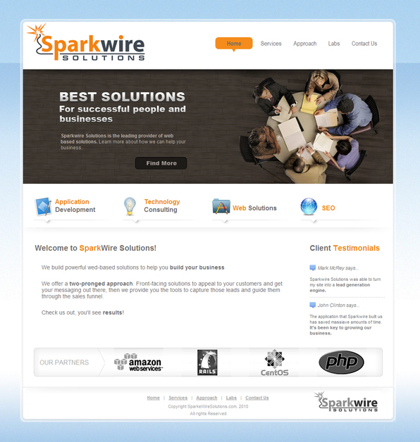 A great web design by Sparkwire Solutions, Boston, MA: 