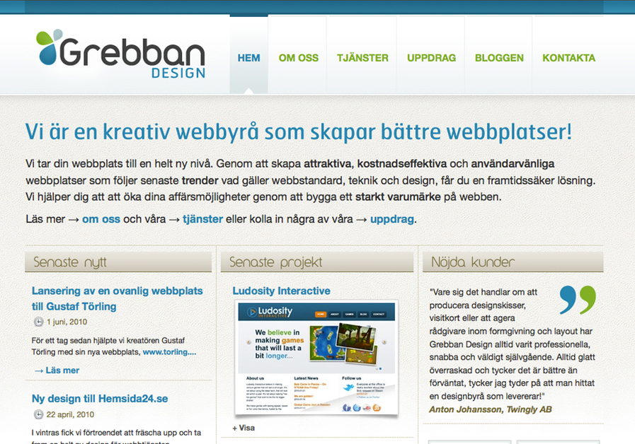 A great web design by Grebban Design, Skovde, Sweden: 