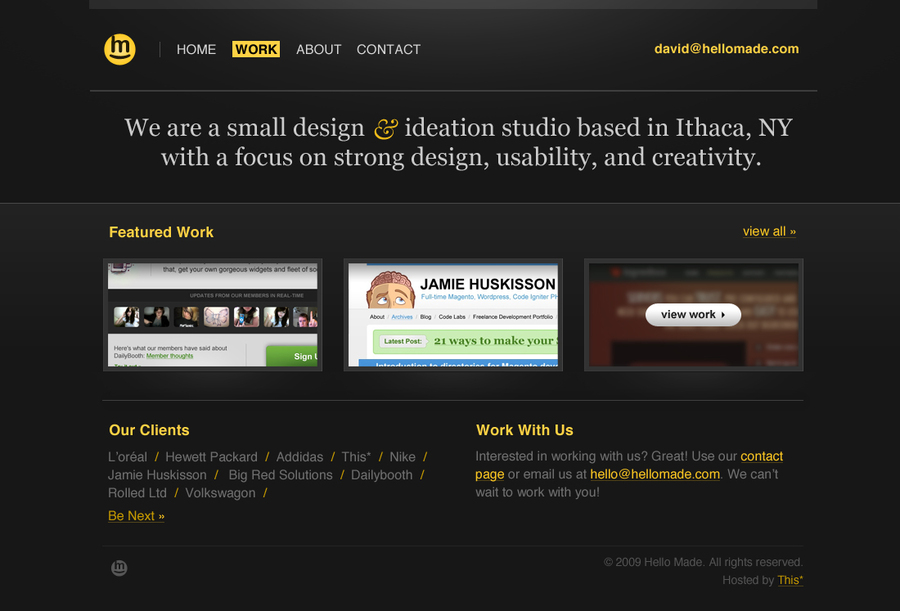 A great web design by HelloMade, New York, NY: 