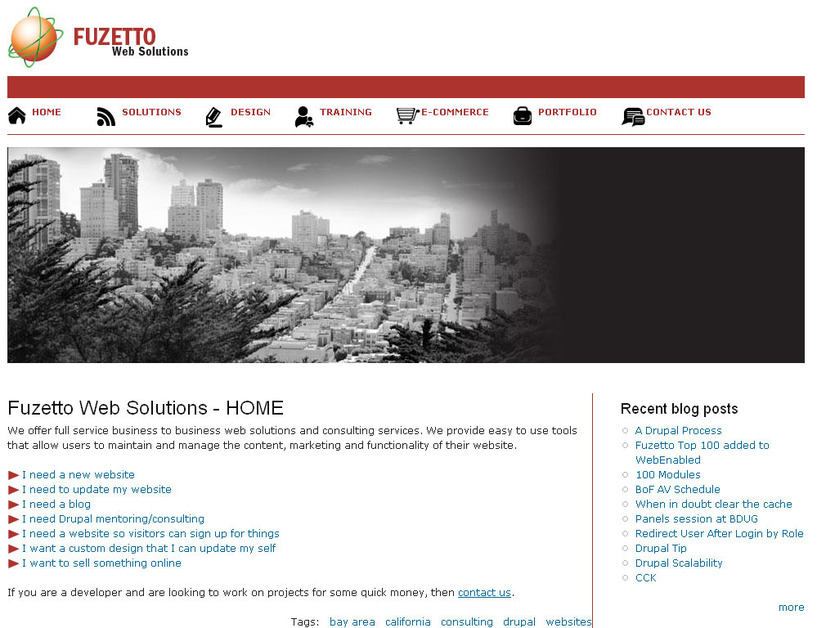A great web design by Fuzetto Web Solutions, San Francisco, CA: 